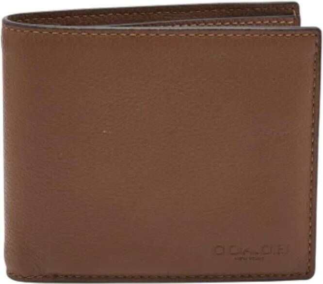 Coach Pre-owned Leather wallets Bruin Heren