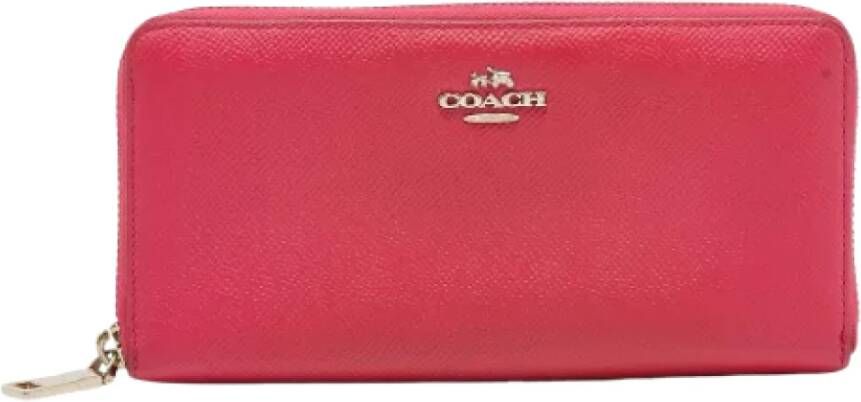 Coach Pre-owned Leather wallets Roze Dames