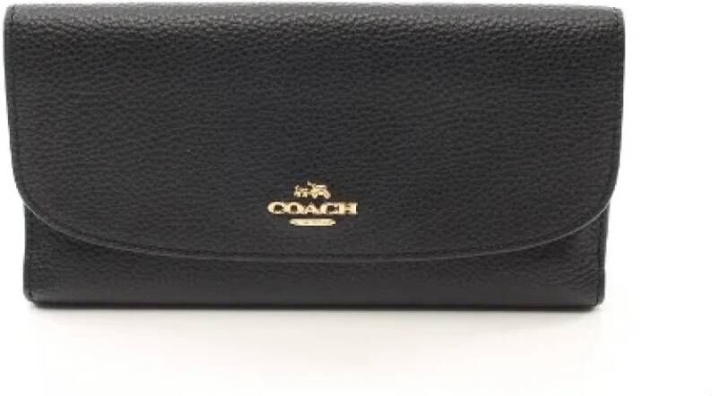 Coach Pre-owned Leather wallets Zwart Dames