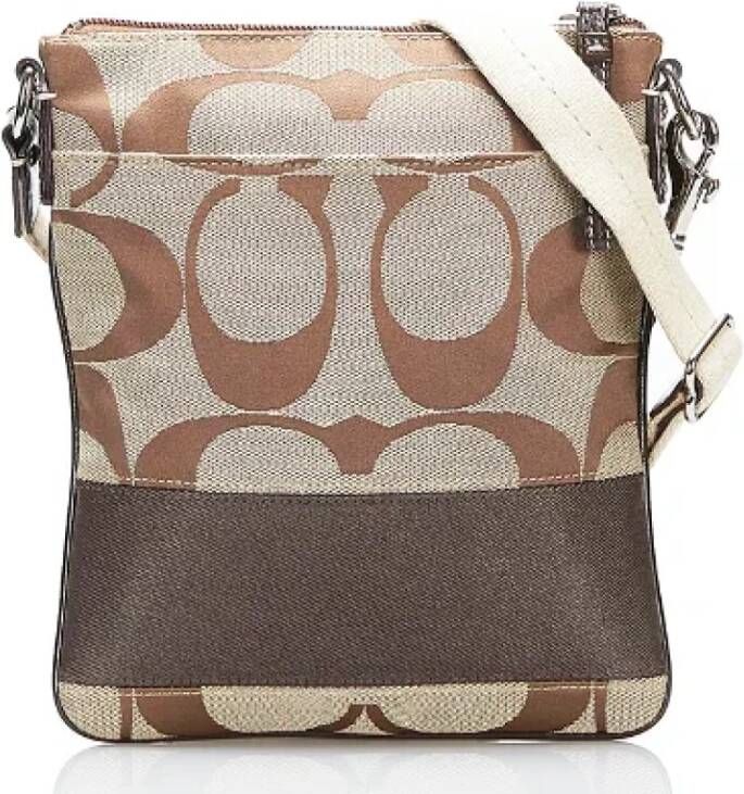 Coach Pre-owned Pre-owned Canvas crossbody-bags Beige Dames