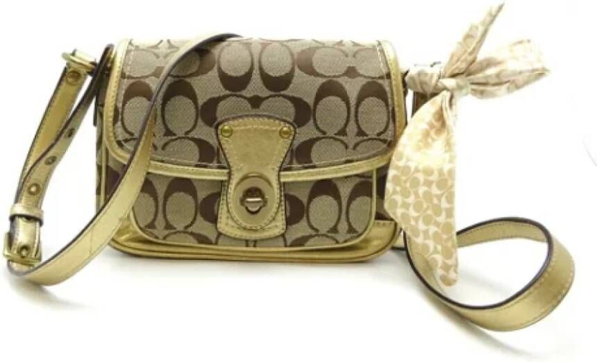 Coach Pre-owned Pre-owned Canvas shoulder-bags Beige Dames