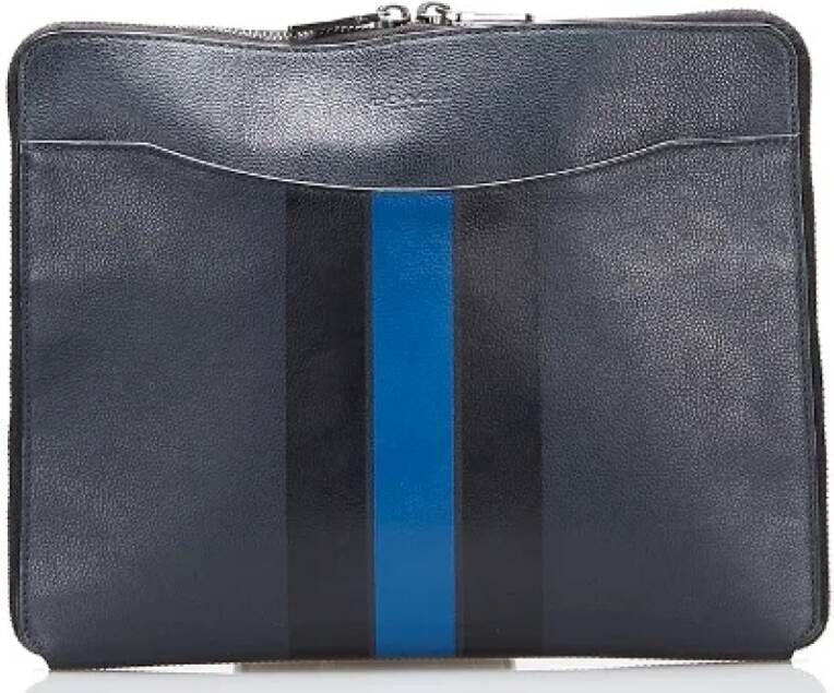 Coach Pre-owned Leather clutches Blauw Dames