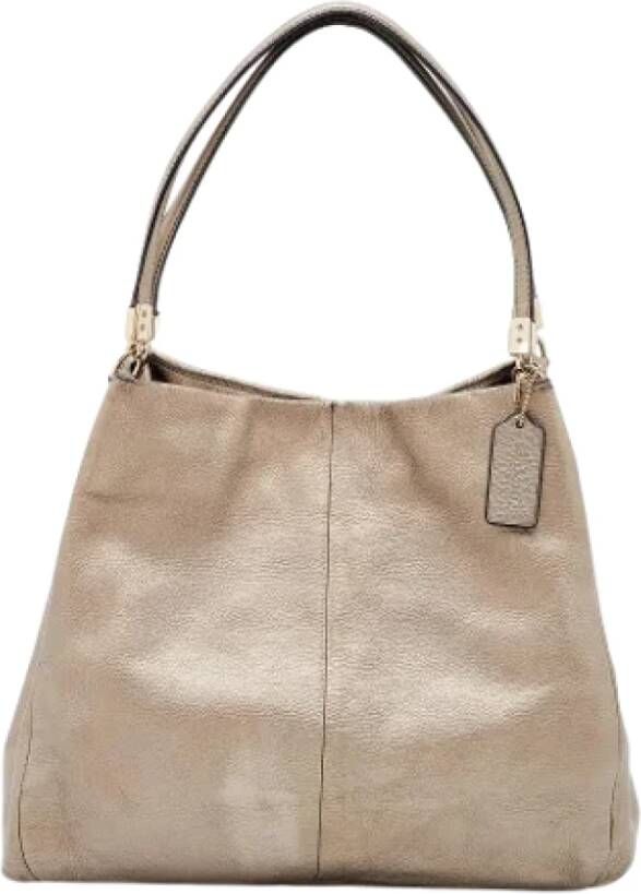 Coach Pre-owned Leather shoulder-bags Grijs Dames