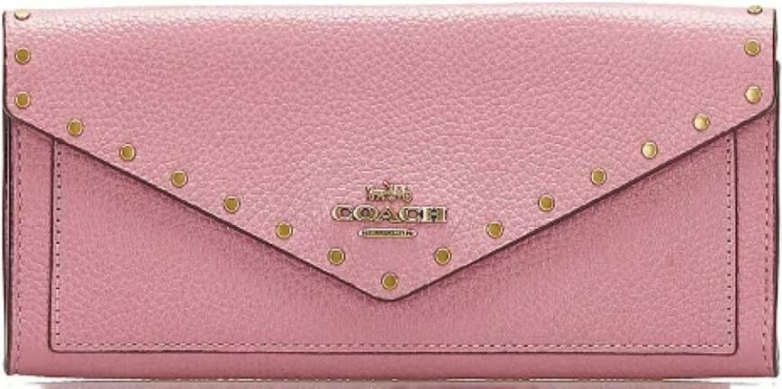 Coach Pre-owned Leather wallets Roze Dames