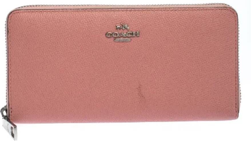 Coach Pre-owned Leather wallets Roze Dames