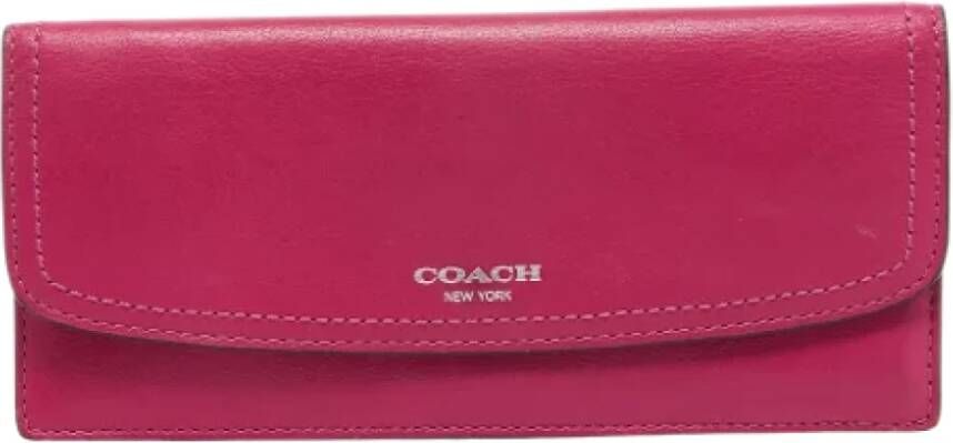 Coach Pre-owned Leather wallets Roze Dames