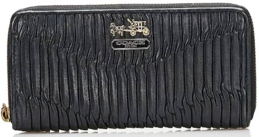 Coach Pre-owned Leather wallets Zwart Dames