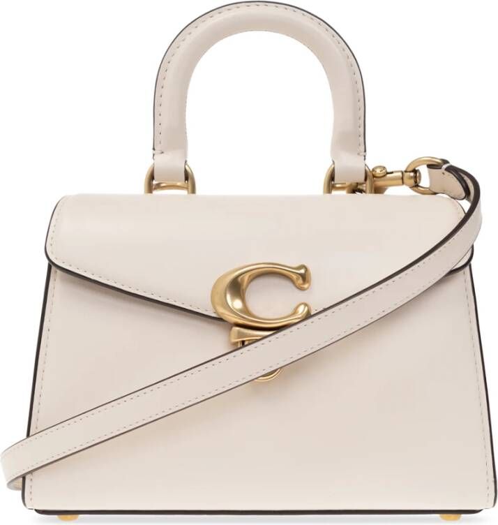 Coach Totes Luxe Refined Calf Leather Sammy Top Handle 21 in crème