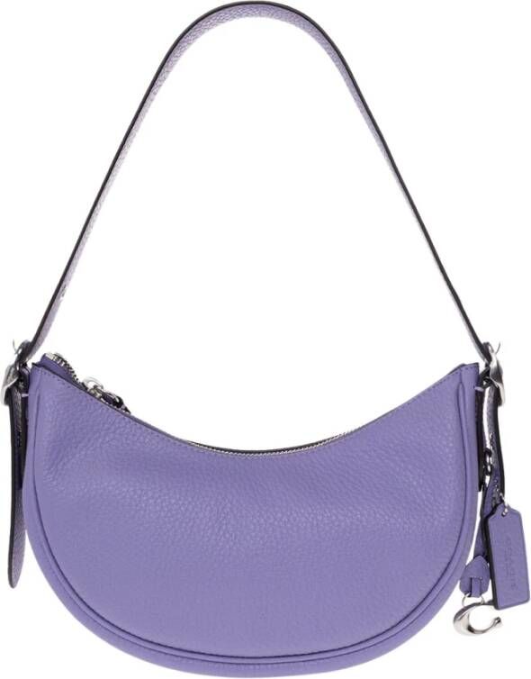 Coach Hobo bags Soft Pebble Leather Luna Shoulder Bag in paars