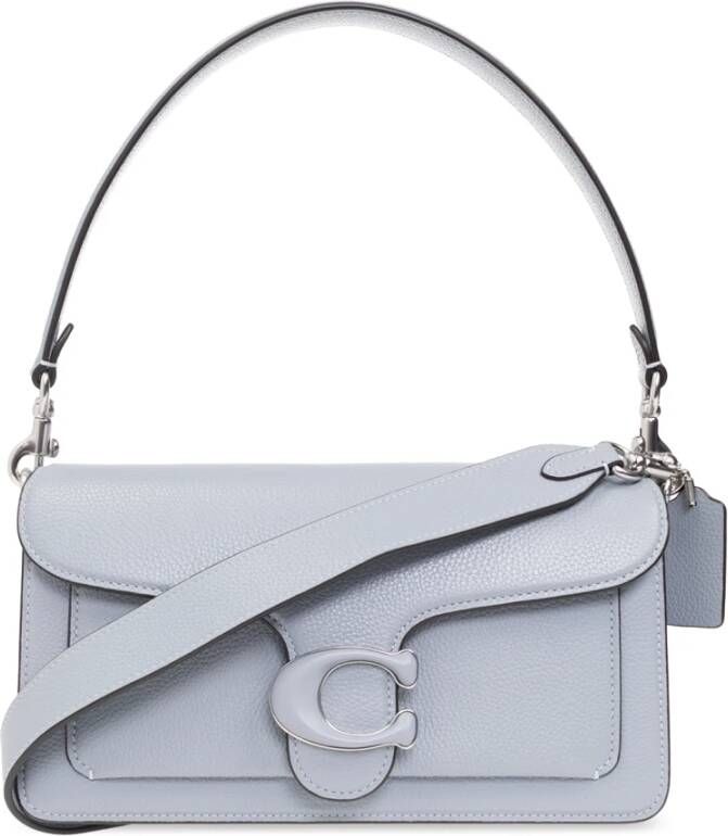 Coach Satchels Polished Pebble Leather Covered C Closure Tabby Sh in blauw