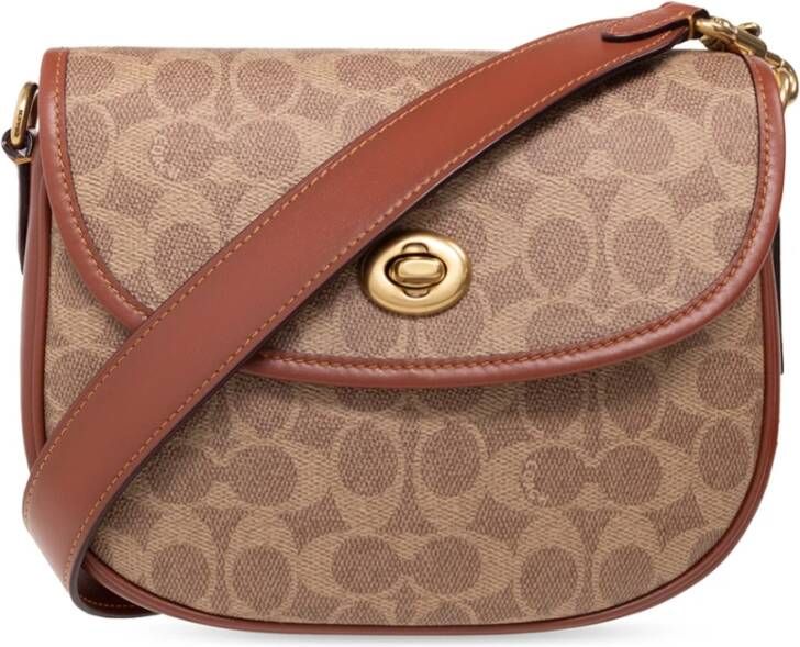 Coach Crossbody bags Coated Canvas Signature Willow Saddle Bag in bruin