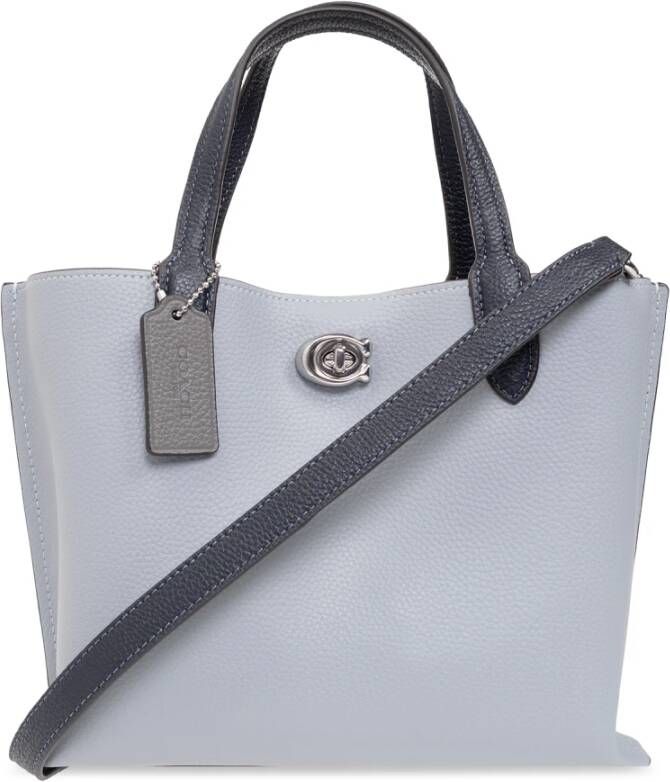 Coach Totes Colorblock Leather Willow Tote 24 in blauw