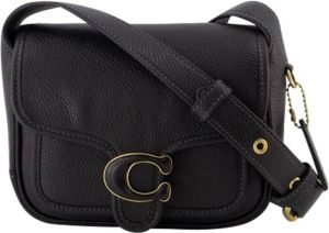 Coach Zwarte Leren Messenger 19 Crossbody Tas Zwart Dames