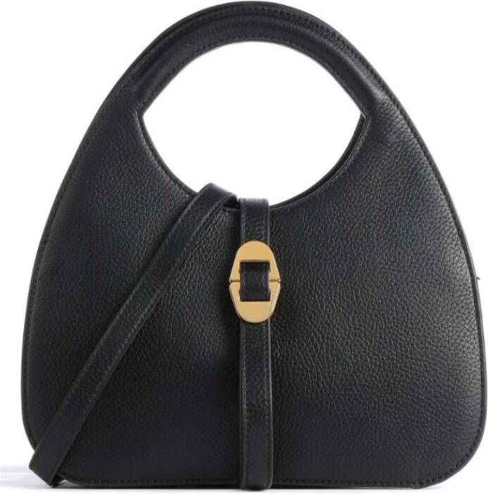 Coccinelle Elegante leren handtas met twee compartimenten Black Dames