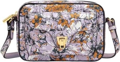 Coccinelle Beat Flower Print Mini Tas Paars Dames