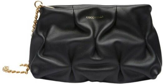 Coccinelle Ophelie Goodie Bag Stijlvolle Clutch met Geplooide Details Zwart Dames
