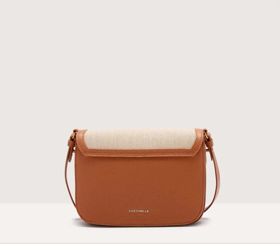 Coccinelle Beige Canvas en Leren Schoudertas Beige Dames - Foto 5