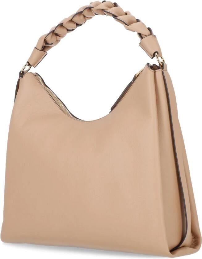 Coccinelle Bruine leren handtas met geweven handvat Brown Dames - Foto 3