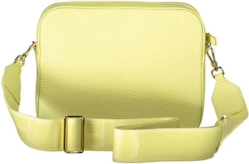 Coccinelle Gele Leren Schoudertas met Verstelbare Band Yellow Dames - Foto 2