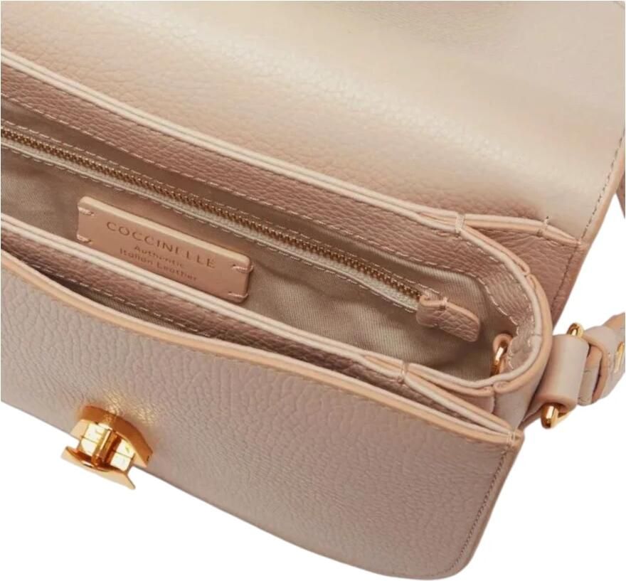 Coccinelle Gestructureerde Boxy Tas met Verfijnde Twist Pink Dames - Foto 2