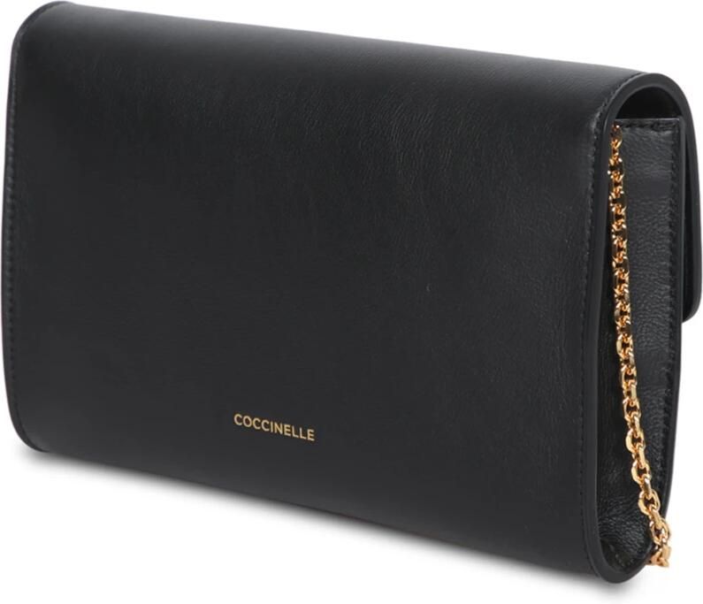 Coccinelle Gouden Ketting Schouderband Tas Black Dames - Foto 7