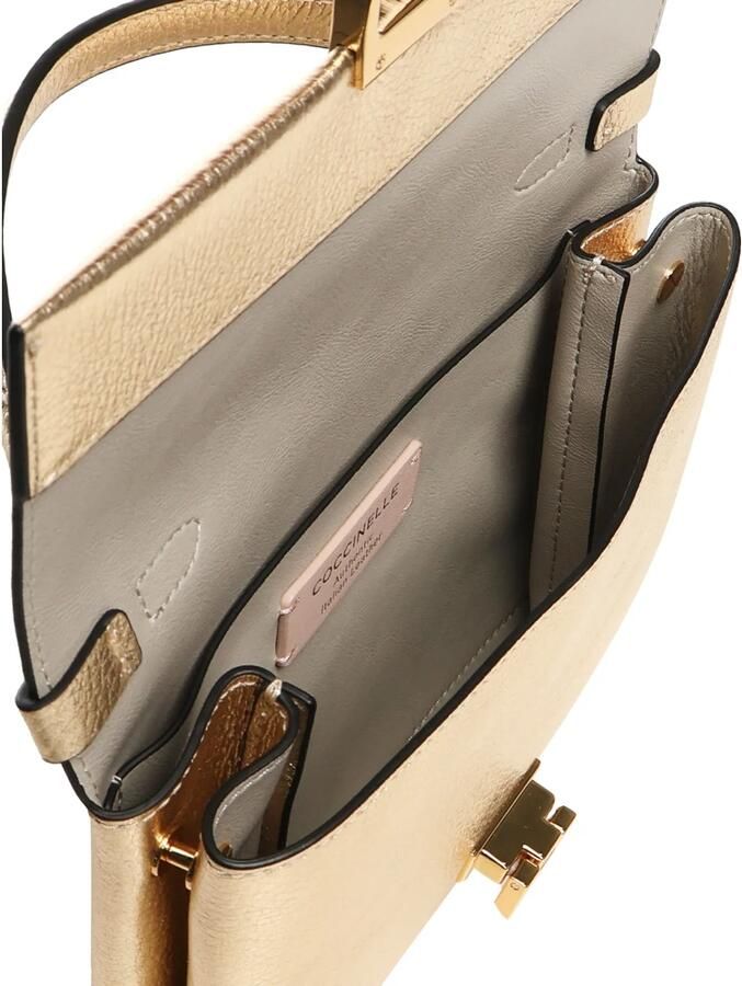 Coccinelle Omkeerbare leren tas met gouden details Yellow Dames - Foto 3