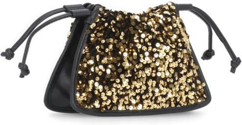 Coccinelle Clutches Black Golden Dulse Paillette Leather Hand Bag in zwart - Foto 5