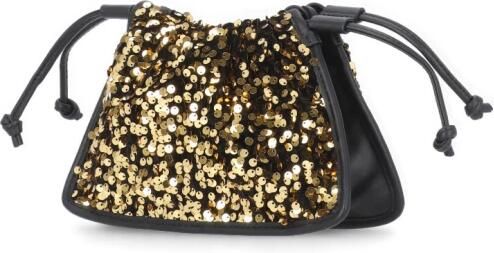Coccinelle Clutches Black Golden Dulse Paillette Leather Hand Bag in zwart - Foto 6
