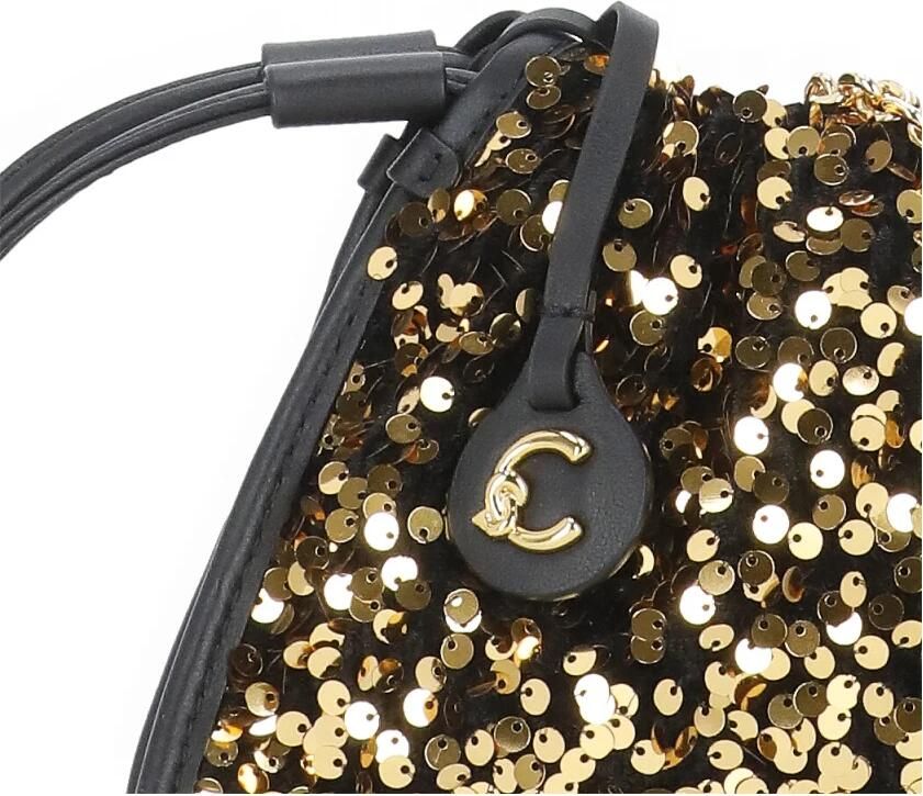 Coccinelle Clutches Black Golden Dulse Paillette Leather Hand Bag in zwart - Foto 3