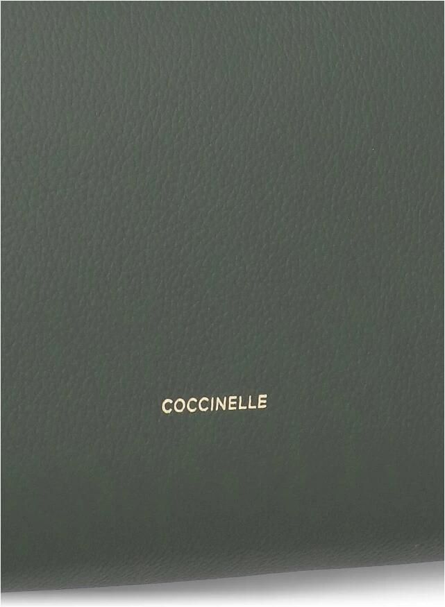 Coccinelle Groene leren handtas met geweven handvat Green Dames - Foto 5