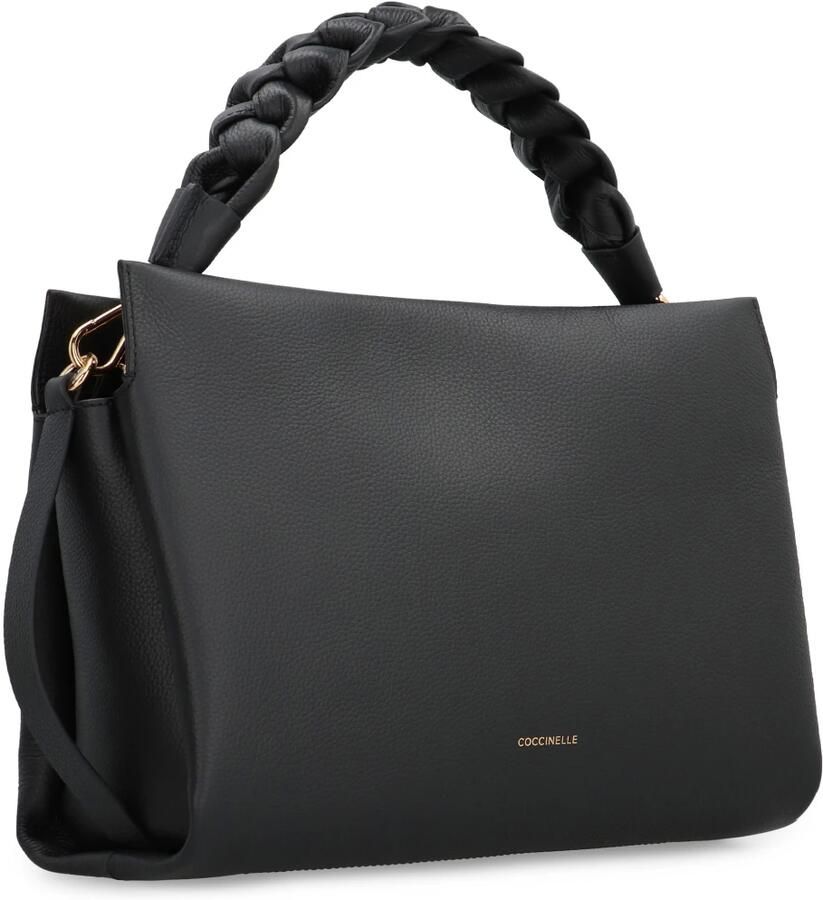 Coccinelle Garnet Leren Handtas met Gevlochten Handvat Brown Dames - Foto 6