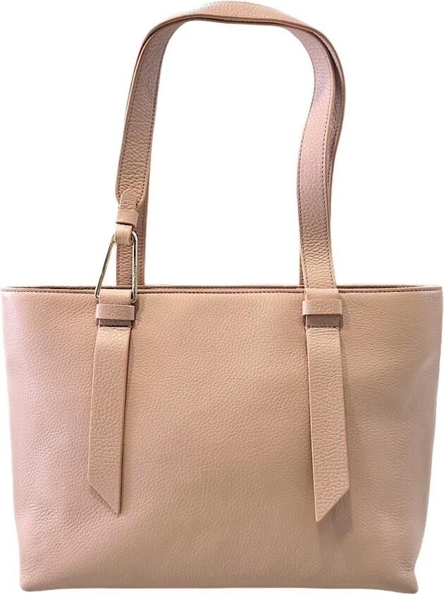 Coccinelle Leren gehamerde textuur logoprint handtas Beige Dames - Foto 2
