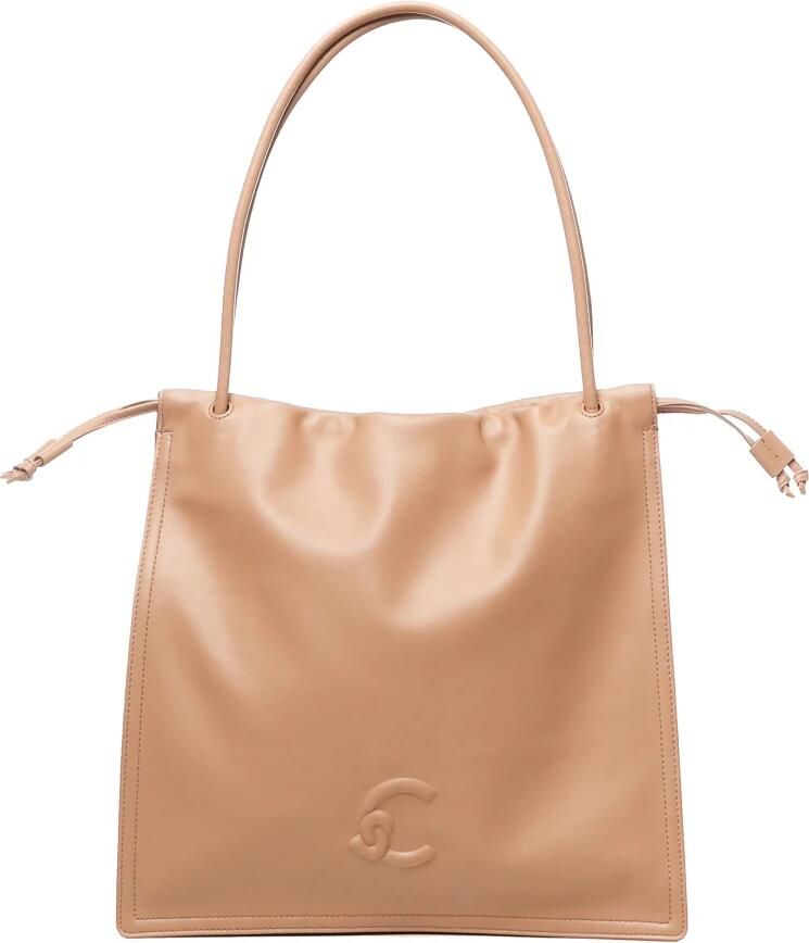 Coccinelle Schoudertas met trekkoord en stoffen voering Brown Dames - Foto 5