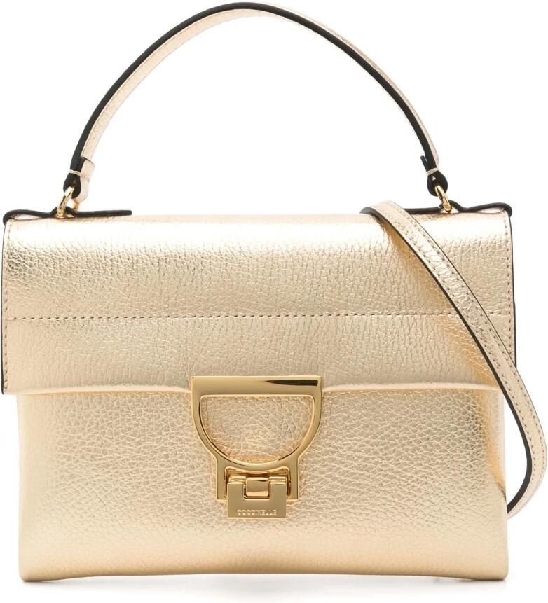 Coccinelle Omkeerbare leren tas met gouden details Yellow Dames - Foto 2