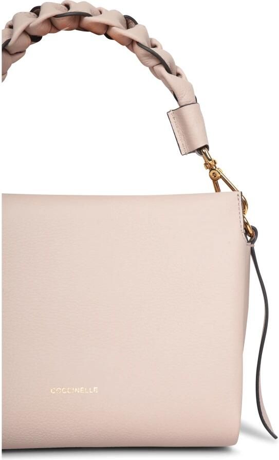 Coccinelle Omzetbare leren tas met gevlochten handvatten Pink Dames - Foto 12