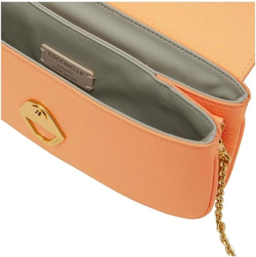 Coccinelle Oranje Leren Handtas met Strak Ontwerp Orange Dames