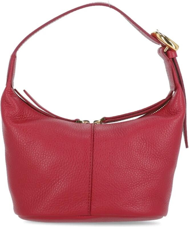 Coccinelle Rode leren handtas met verstelbare handvat Red Dames