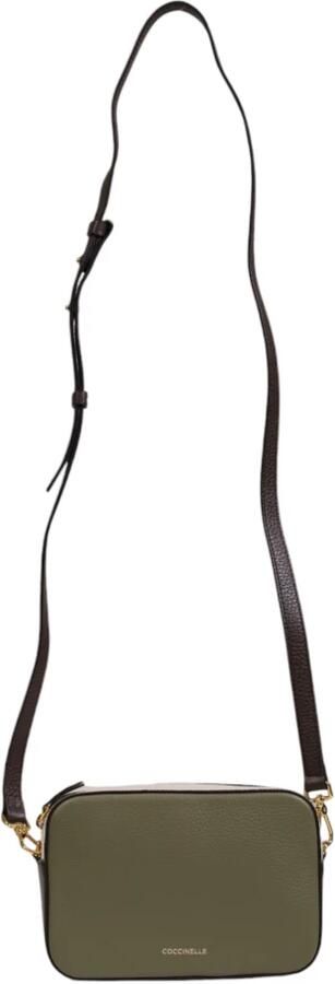 Coccinelle Tricolor Schoudertas Herfst Winter Collectie Green Dames - Foto 8