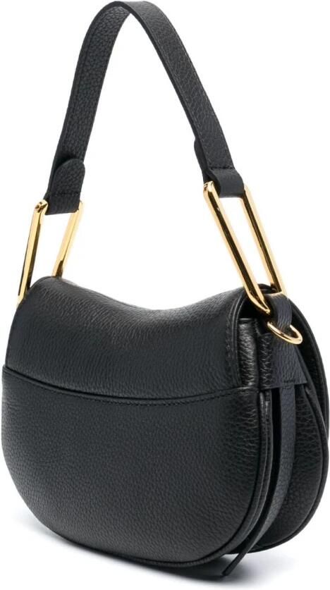 Coccinelle Zwarte tas van kiezelleder met metalen details Black Dames - Foto 4