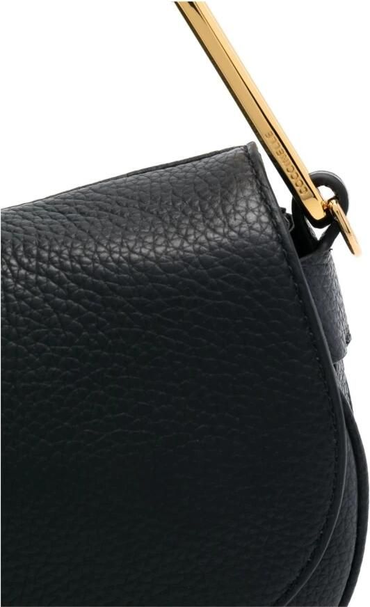 Coccinelle Zwarte tas van kiezelleder met metalen details Black Dames - Foto 3