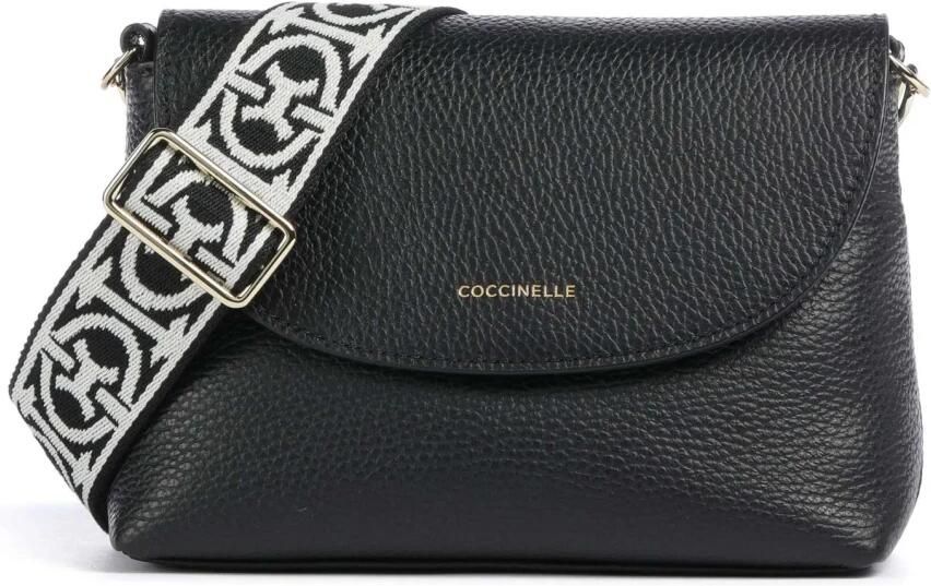 Coccinelle Zwarte Crossbody Tas met Monogram Riem Black Dames - Foto 4