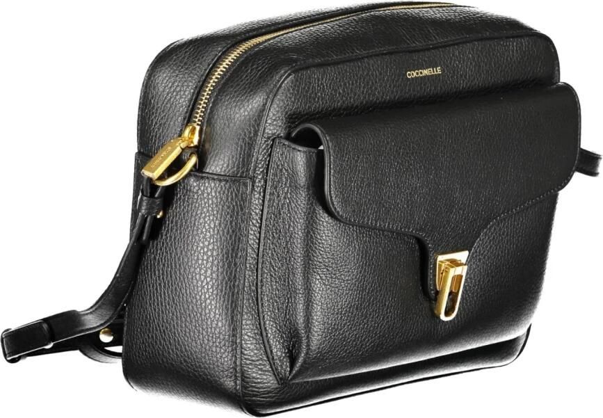 Coccinelle Zwarte leren schoudertas met iconisch logo Black Dames - Foto 2