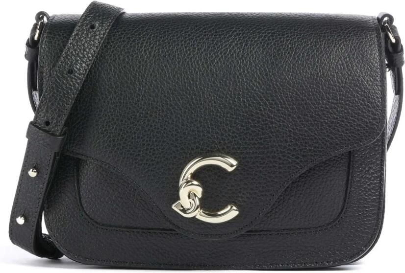 Coccinelle Zwarte leren crossbody tas met voorvak Black Dames - Foto 3