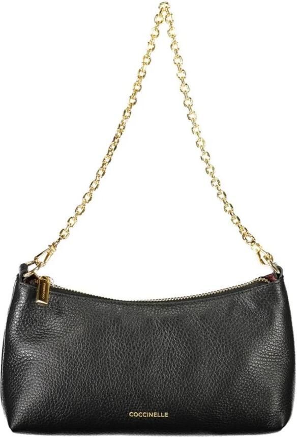 Coccinelle Zwarte leren handtas met afneembare ketting Black Dames - Foto 4