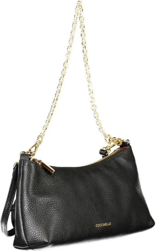 Coccinelle Zwarte leren handtas met afneembare ketting Black Dames - Foto 6