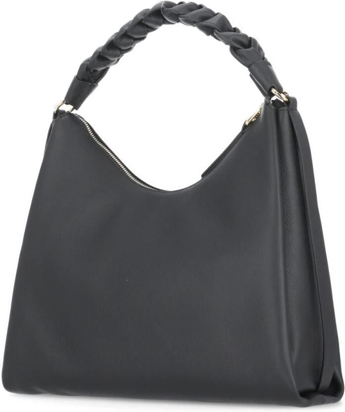 Coccinelle Zwarte leren handtas met geweven handvat Black Dames - Foto 2