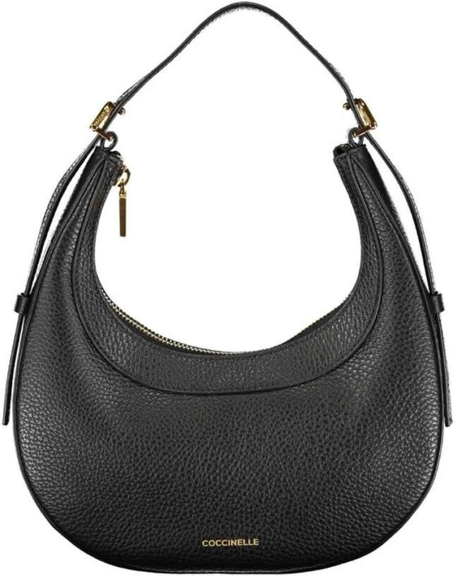 Coccinelle Zwarte leren handtas met verstelbare band Black Dames - Foto 6