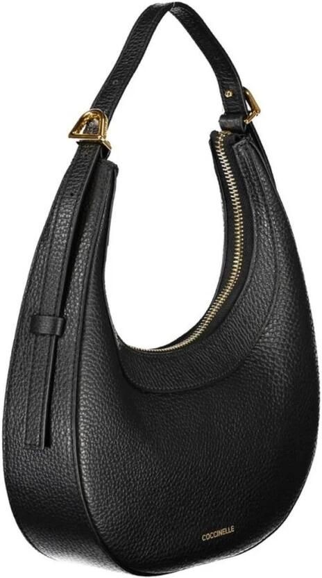 Coccinelle Zwarte leren handtas met verstelbare band Black Dames - Foto 5