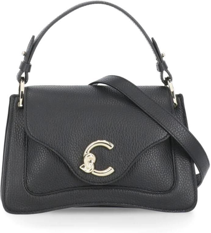 Coccinelle Elegante zwarte leren tas met gouden gesp Black Dames - Foto 9