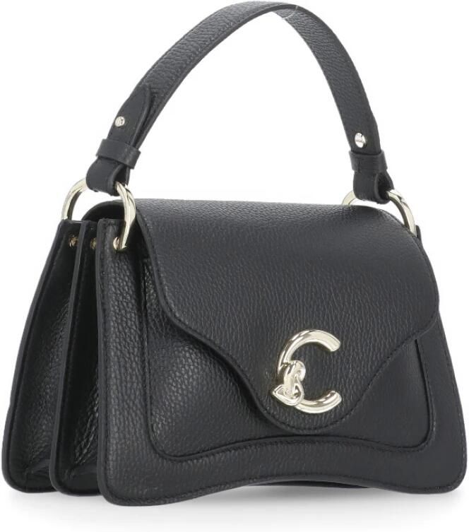 Coccinelle Elegante zwarte leren tas met gouden gesp Black Dames - Foto 7